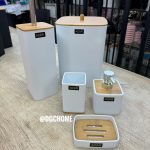 Acar Akrilik Kare Banyo Takımı Beyaz