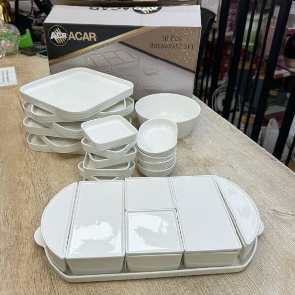 Bianco Perla 6 Kişilik 30 Parça Porselen Kahvaltı Takımı