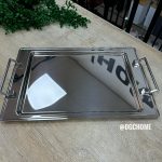 ARW ÇELİK GÜMÜŞ KULPLU TEPSİ BÜYÜK BOY