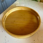 Bambu Yuvarlak Çay Tepsisi