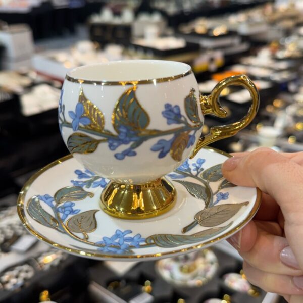 Orvılle 6 Kişilik Türk Kahvesi Fincanı Mavi