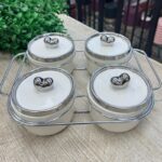 Felix Collection 4 lü Standlı İkramlık Gümüş