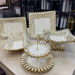 Köşeli Form 5 Parça Ara Servis Seti