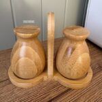 Bambu 2 Li Standlı Tuzluk Karabiberlik