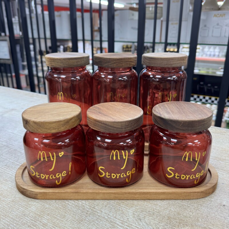 IMG_4008 Akasya Kapaklı 6 lı Kavanoz Seti - Görsel 1