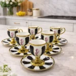 Ellide 6 Kişilik Türk Kahvesi Fincanı Siyah